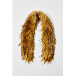Bufanda con cuello de piel sintética