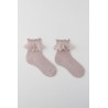 Ruffle Ribbed Crew Sock