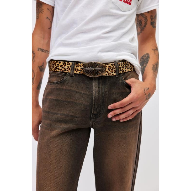 Cinturón con estampado de guepardo